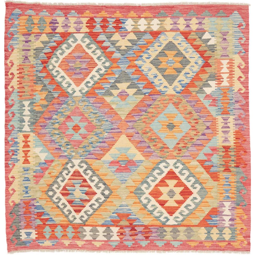 Tappeto Kilim Afghanistan marrone 150x148