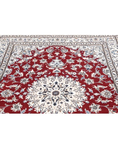 Tappeto Nain Kashmar Persia bianco marrone 167x240