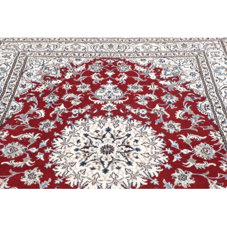 Tappeto Nain Kashmar Persia bianco marrone 167x240