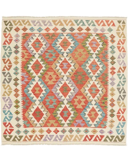 Tappeto Kilim Afghanistan beige marrone 150x150