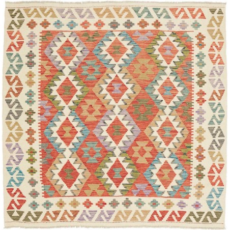 Tappeto Kilim Afghanistan beige marrone 150x150