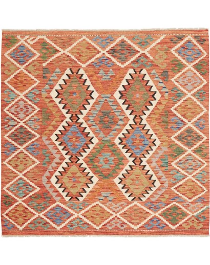 Tappeto Kilim Afghanistan marrone grigio 150x151