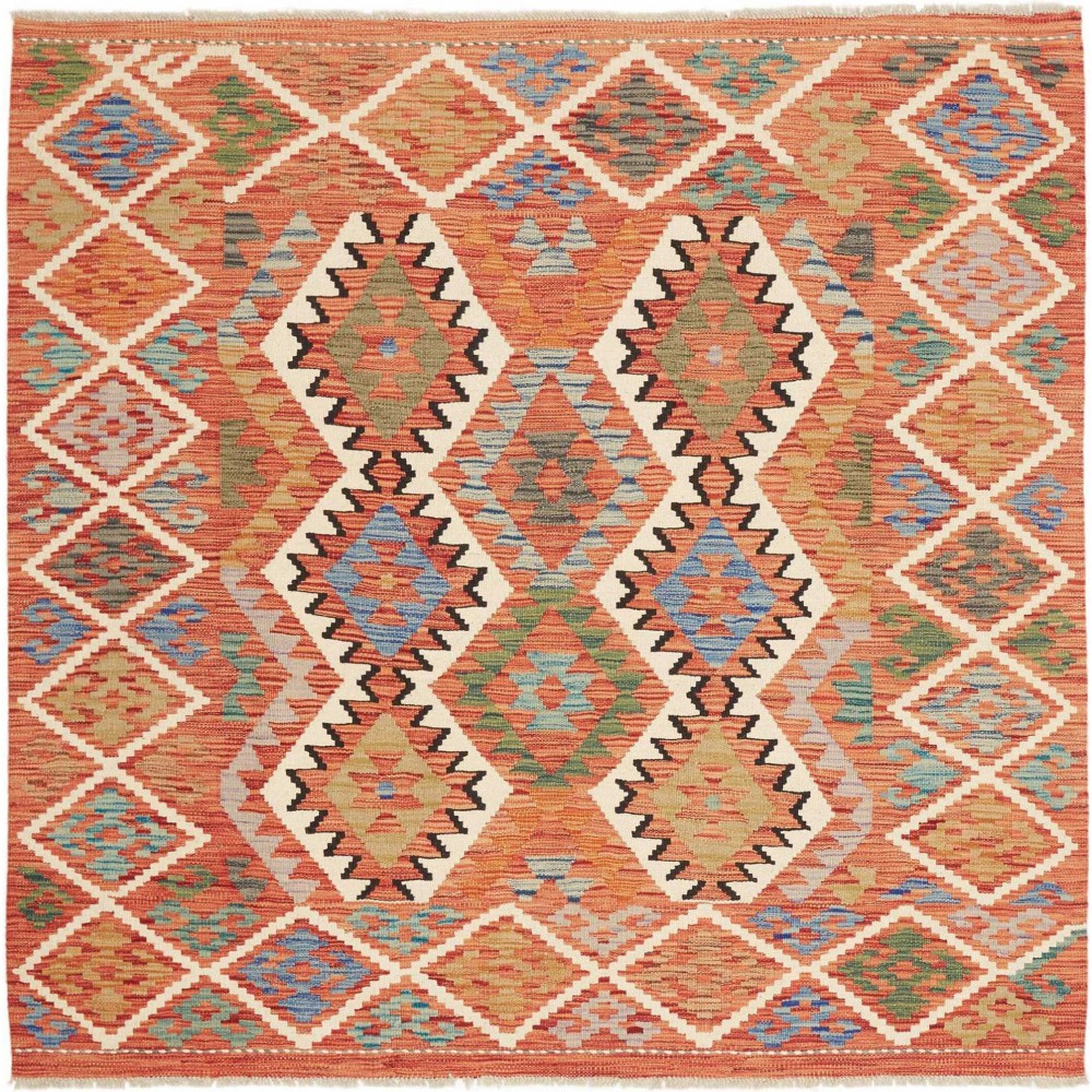 Tappeto Kilim Afghanistan marrone grigio 150x151