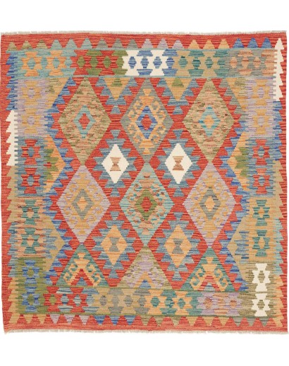 Tappeto Kilim Afghanistan marrone grigio 149x154