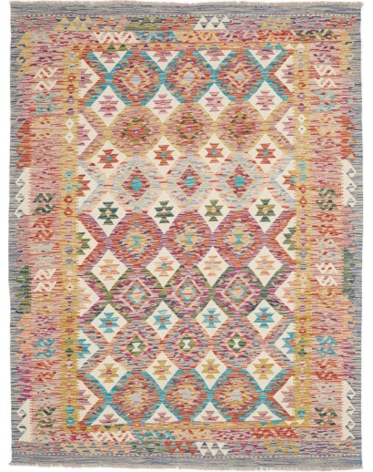 Tappeto Kilim Afghanistan marrone 155x204