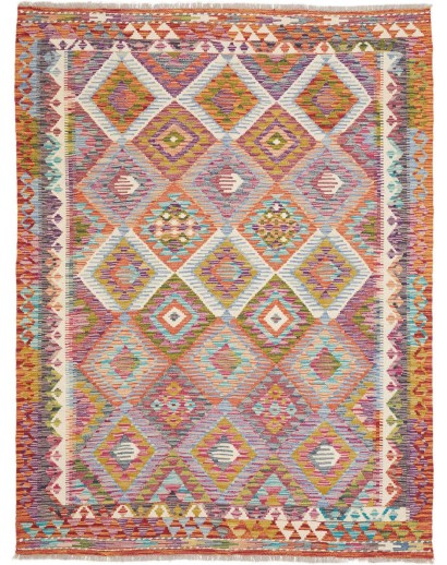 Tappeto Kilim Afghanistan marrone grigio 151x198