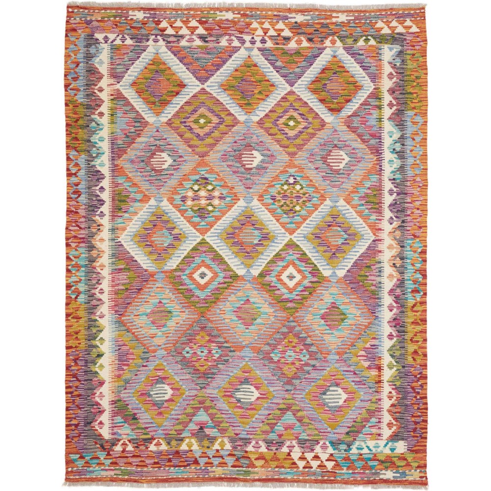 Tappeto Kilim Afghanistan marrone grigio 151x198