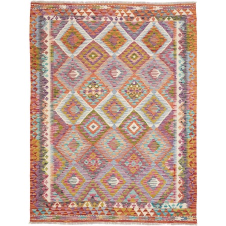 Tappeto Kilim Afghanistan marrone grigio 151x198