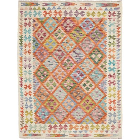 Tappeto Kilim Afghanistan beige marrone 154x202