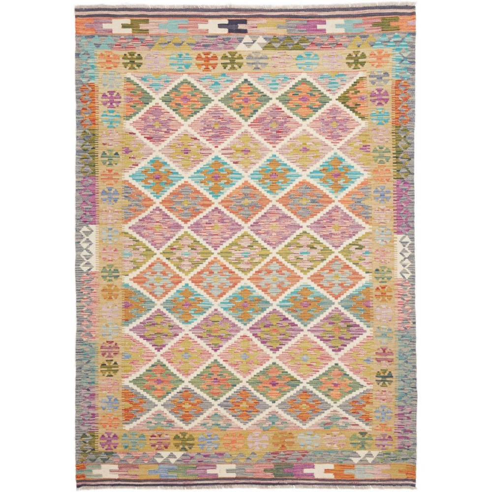 Tappeto Kilim Afghanistan marrone 149x211