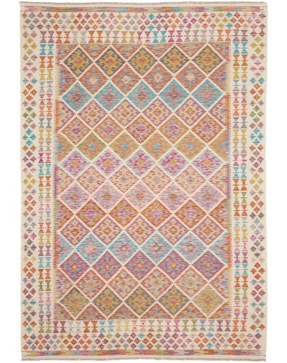 Tappeto Kilim Afghanistan marrone 201x296