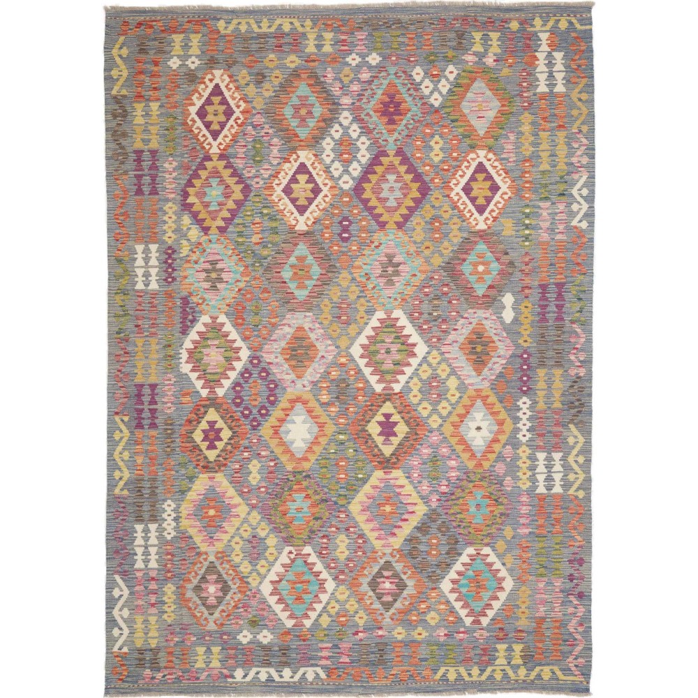 Tappeto Kilim Afghanistan marrone 207x295