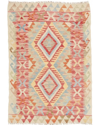 Tappeto Kilim Afghanistan marrone giallo 81x117