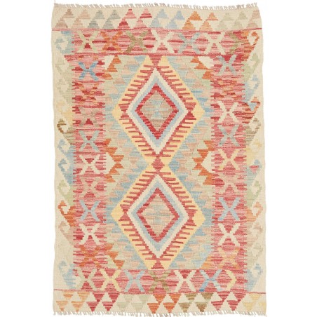 Tappeto Kilim Afghanistan marrone giallo 81x117