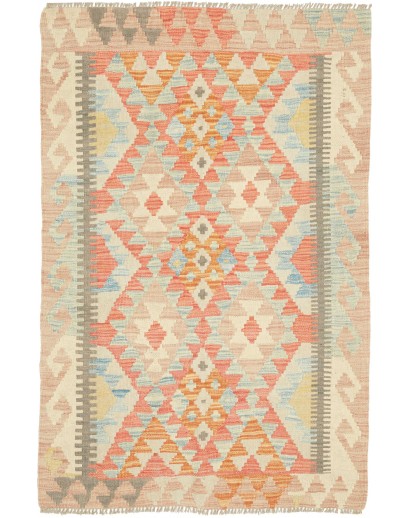 Tappeto Kilim Afghanistan marrone arancione 83x126
