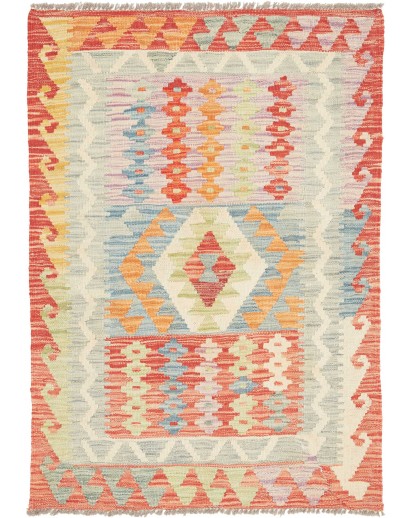 Tappeto Kilim Afghanistan beige arancione 85x122