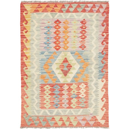 Tappeto Kilim Afghanistan beige arancione 85x122