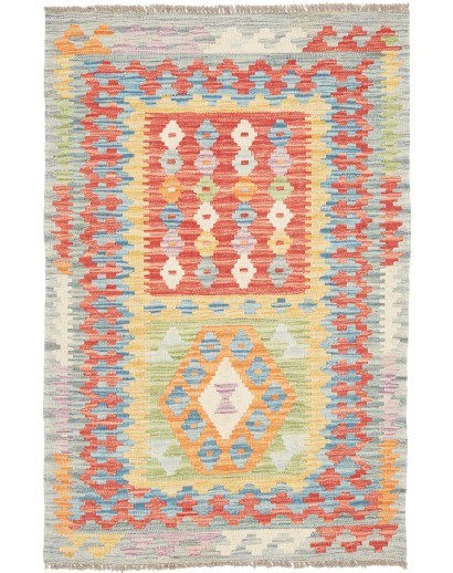 Tappeto Kilim Afghanistan beige rosso 81x123