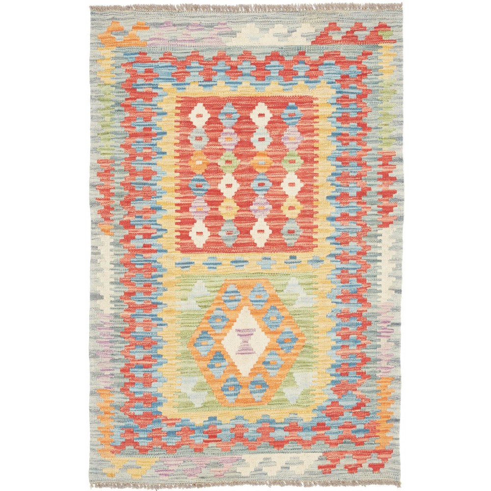 Tappeto Kilim Afghanistan beige rosso 81x123