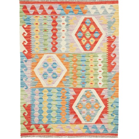 Tappeto Kilim Afghanistan beige rosso 89x123