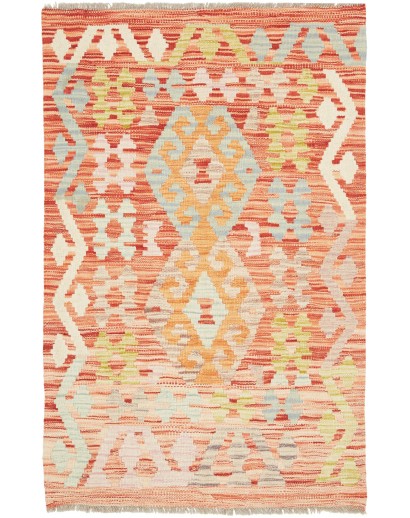 Tappeto Kilim Afghanistan marrone rosso 79x126
