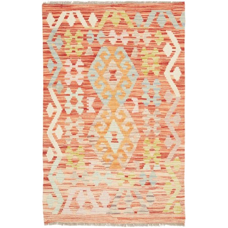 Tappeto Kilim Afghanistan marrone rosso 79x126