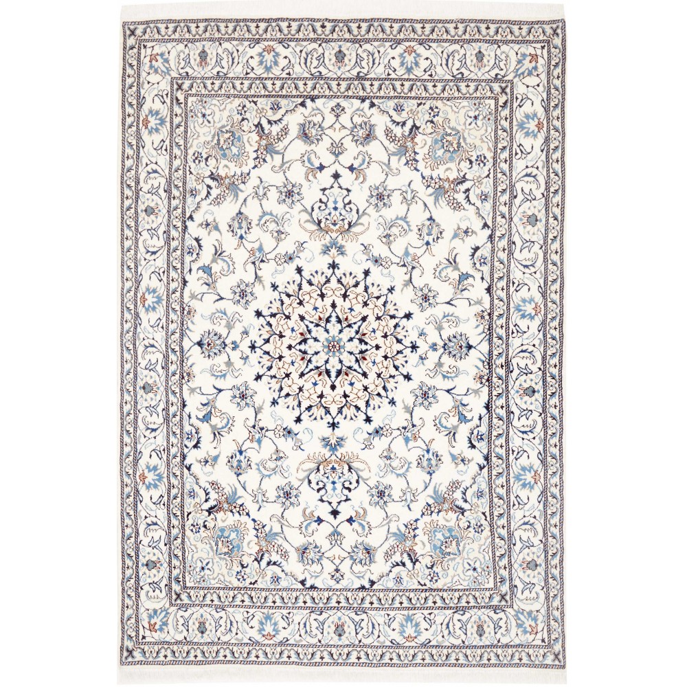 Tappeto Nain Kashmar Persia beige azzurro 165x243