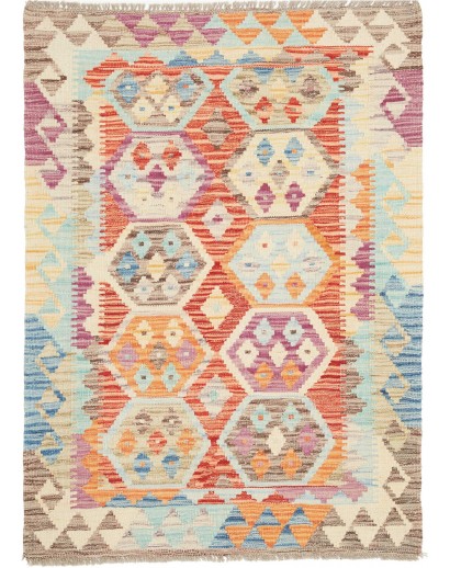 Tappeto Kilim Afghanistan beige marrone 86x120