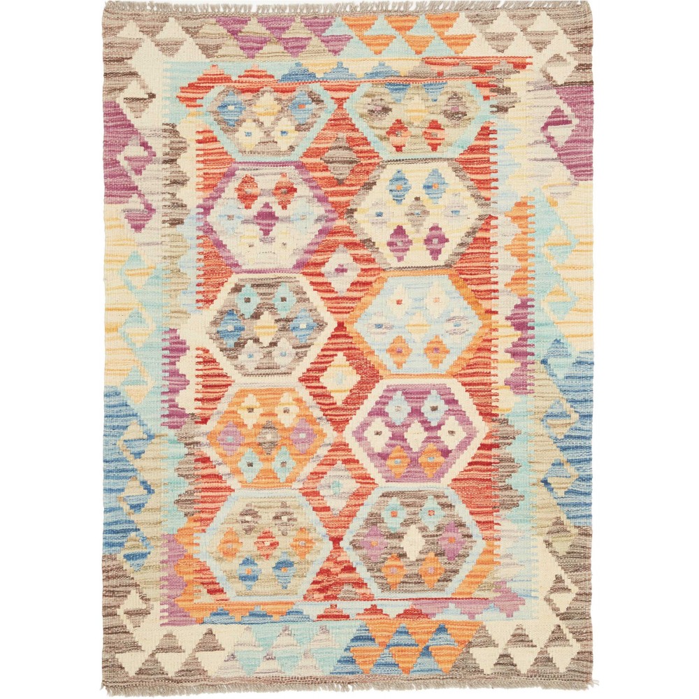 Tappeto Kilim Afghanistan beige marrone 86x120