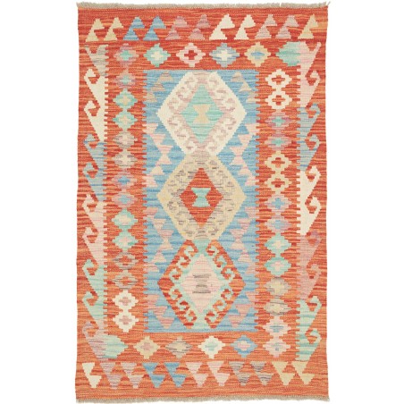 Tappeto Kilim Afghanistan marrone rosso 85x130