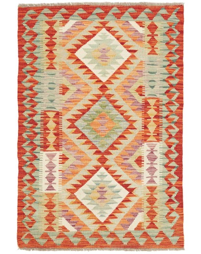 Tappeto Kilim Afghanistan marrone rosso 78x116