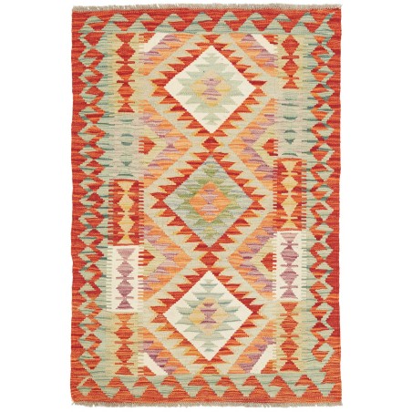 Tappeto Kilim Afghanistan marrone rosso 78x116