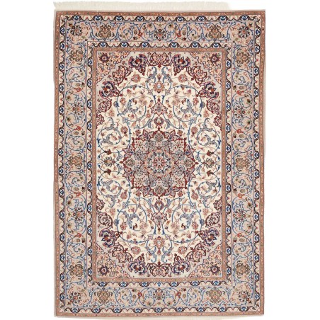 Tappeto Isfahan Persia beige grigio 135x196