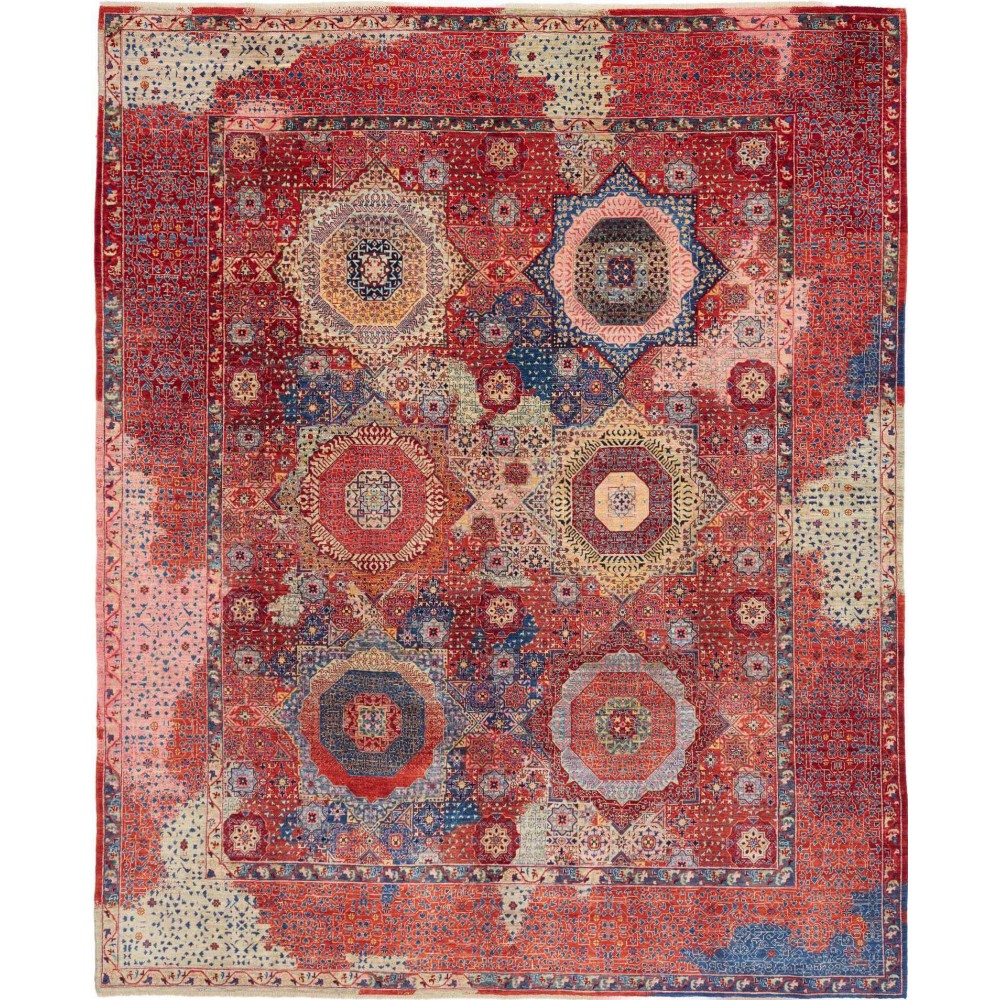 Tappeto Mamlouk Pakistan rosso giallo 246x300