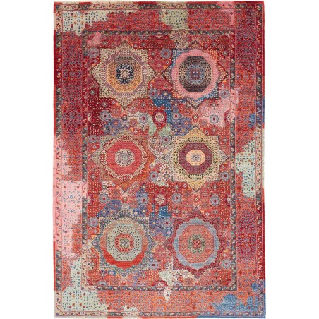 Tappeto Mamlouk Pakistan rosso bianco 198x296