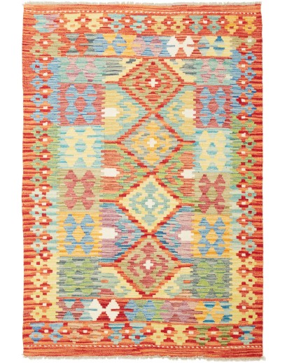Tappeto Kilim Afghanistan marrone 105x151