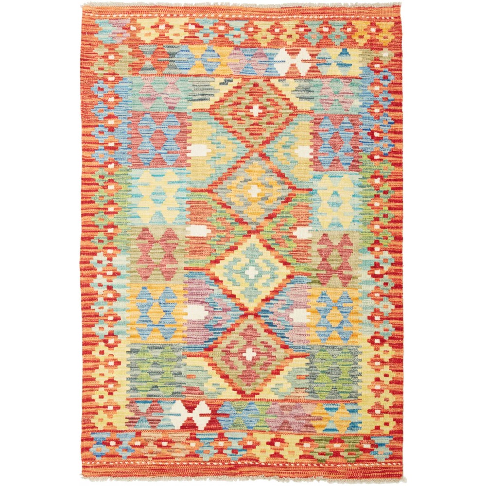 Tappeto Kilim Afghanistan marrone 105x151