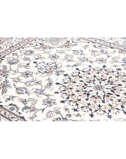 Tappeto Nain Kashmar Persia beige azzurro 165x243