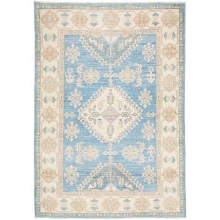 Tappeto Kazak Afghanistan bianco azzurro 101x145
