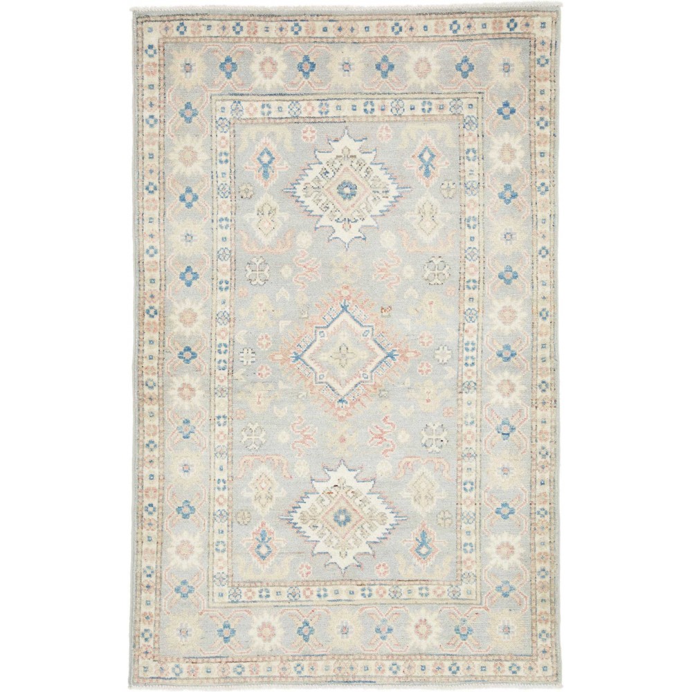 Tappeto Kazak Afghanistan bianco 99x155