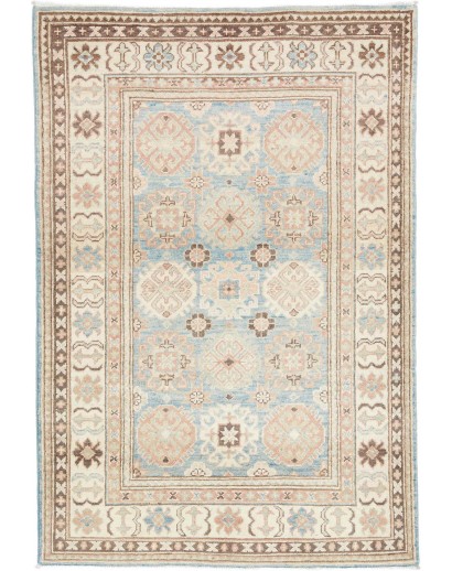 Tappeto Kazak Afghanistan bianco azzurro 101x149