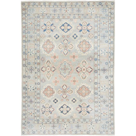 Tappeto Kazak Afghanistan bianco azzurro 121x170
