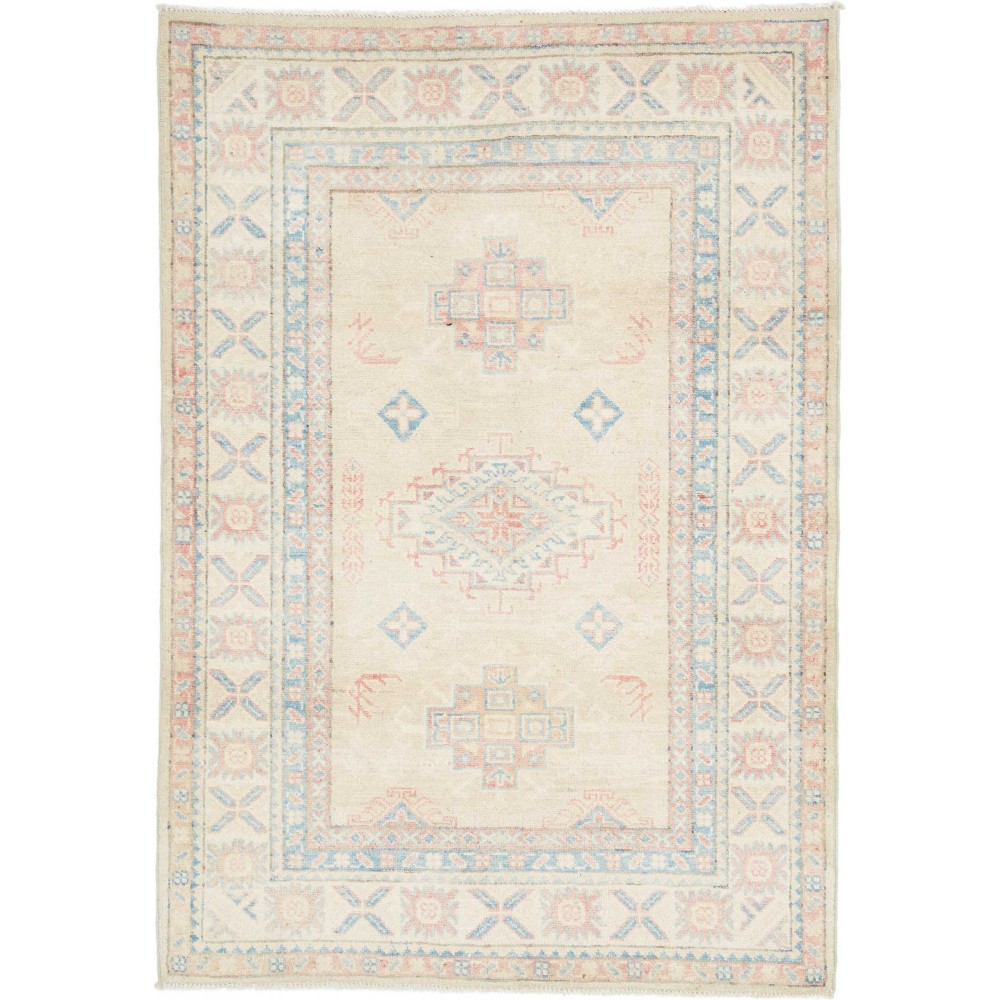 Tappeto Kazak Afghanistan bianco 104x148