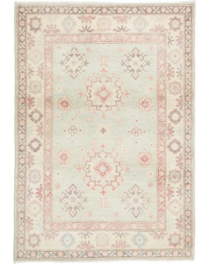 Tappeto Kazak Afghanistan bianco marrone 105x148