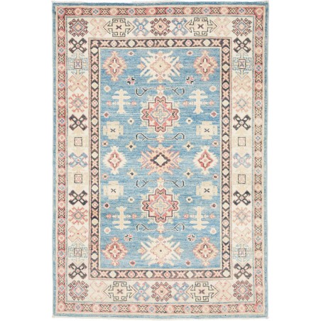 Tappeto Kazak Afghanistan bianco grigio 103x149