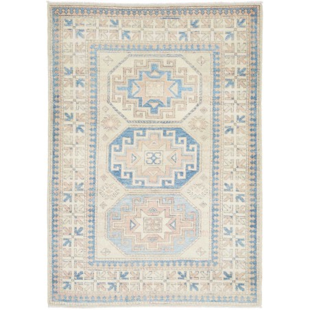 Tappeto Kazak Afghanistan bianco grigio 105x150