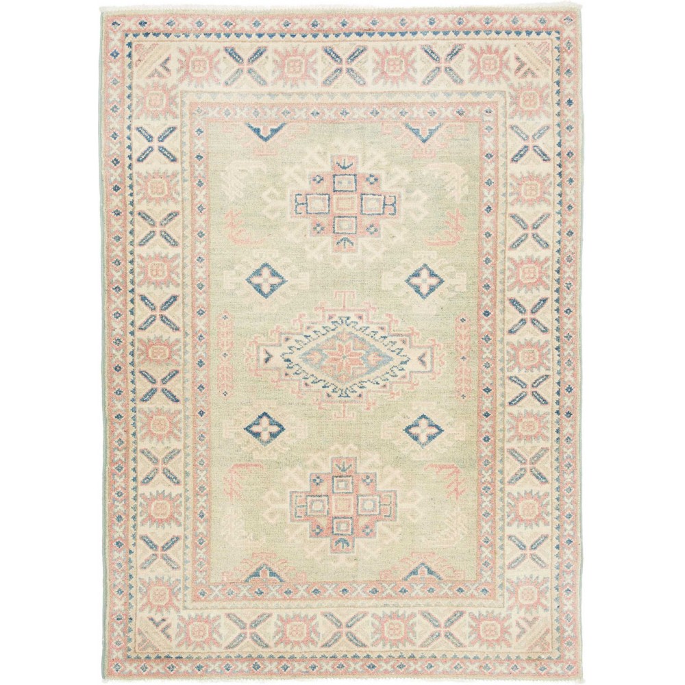 Tappeto Kazak Afghanistan bianco 99x138