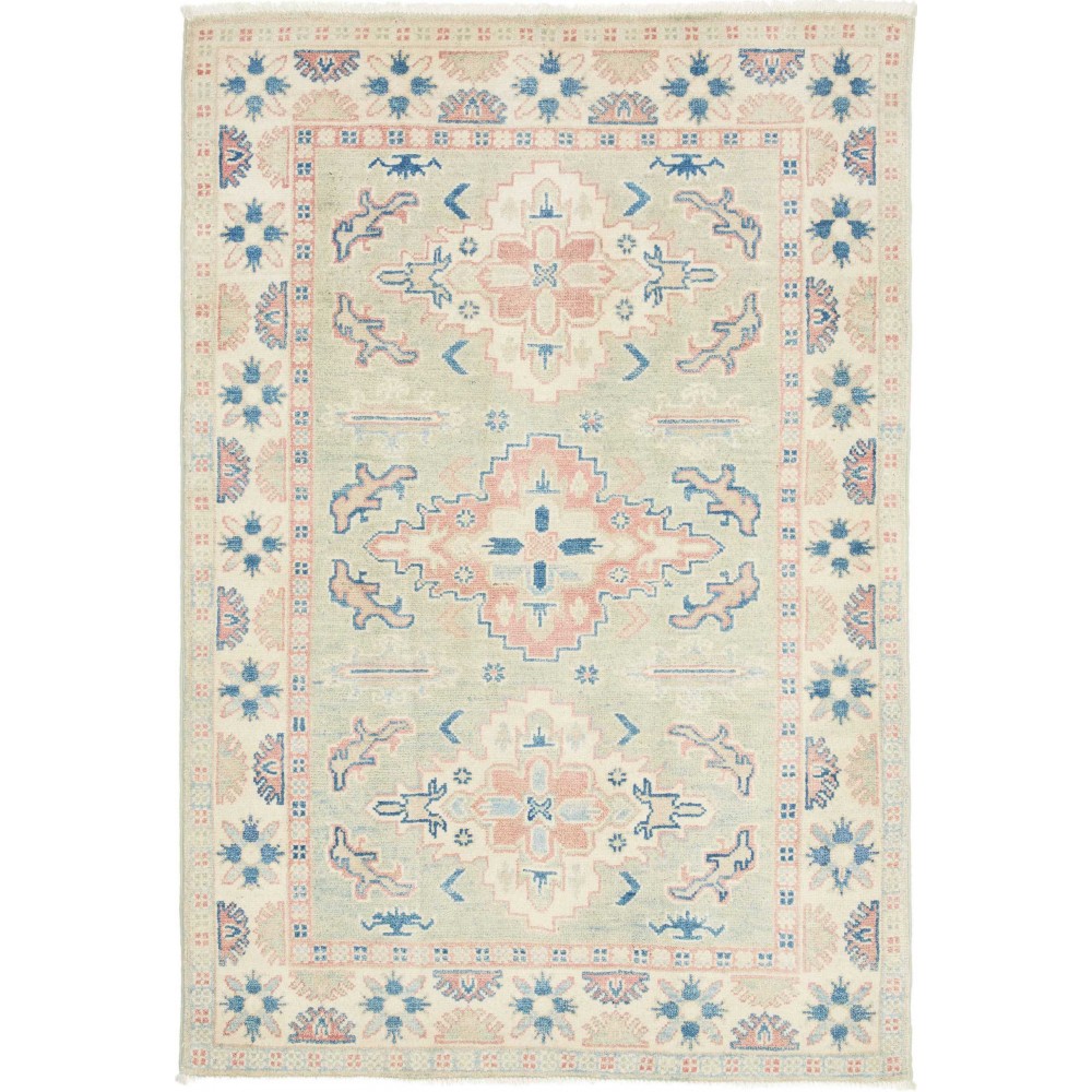 Tappeto Kazak Afghanistan bianco 99x147