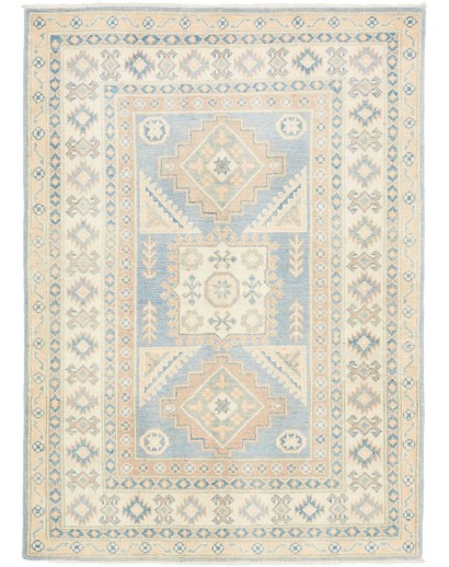 Tappeto Kazak Afghanistan bianco grigio 104x145