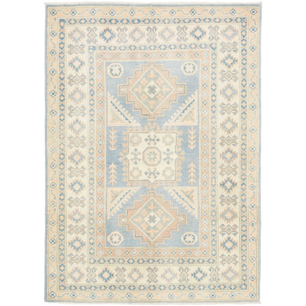 Tappeto Kazak Afghanistan bianco grigio 104x145